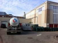 Houghton bulk tanker storing inhibited propylene glycol during HVAC repairs.